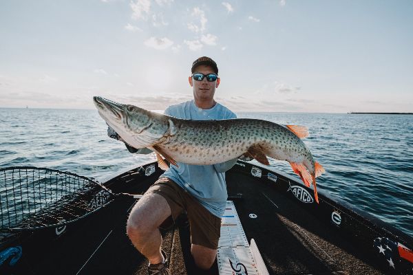 Spencer Berman showing off his catch