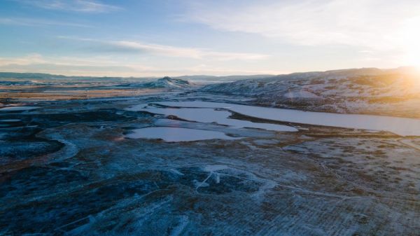 snow covered lake john