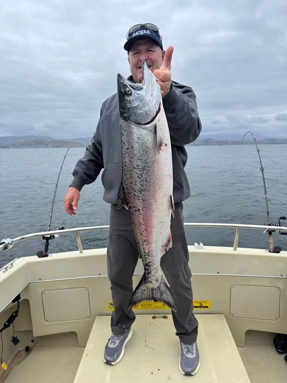 Photo of large Salmon caught in the ocean