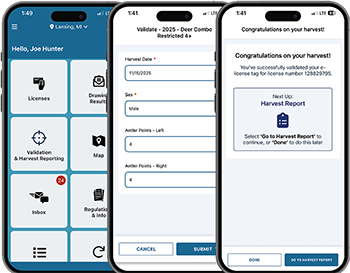 eHarvest screenshots from app