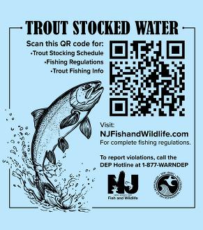 F&W trout stocked waters sign