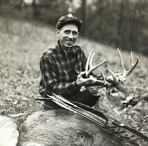 Bear with a mature whitetail. Date unknown.